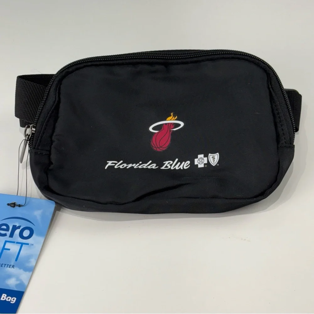 NWT Miami Heat Fanny Hip Pack Black Adjustable Waist Bag